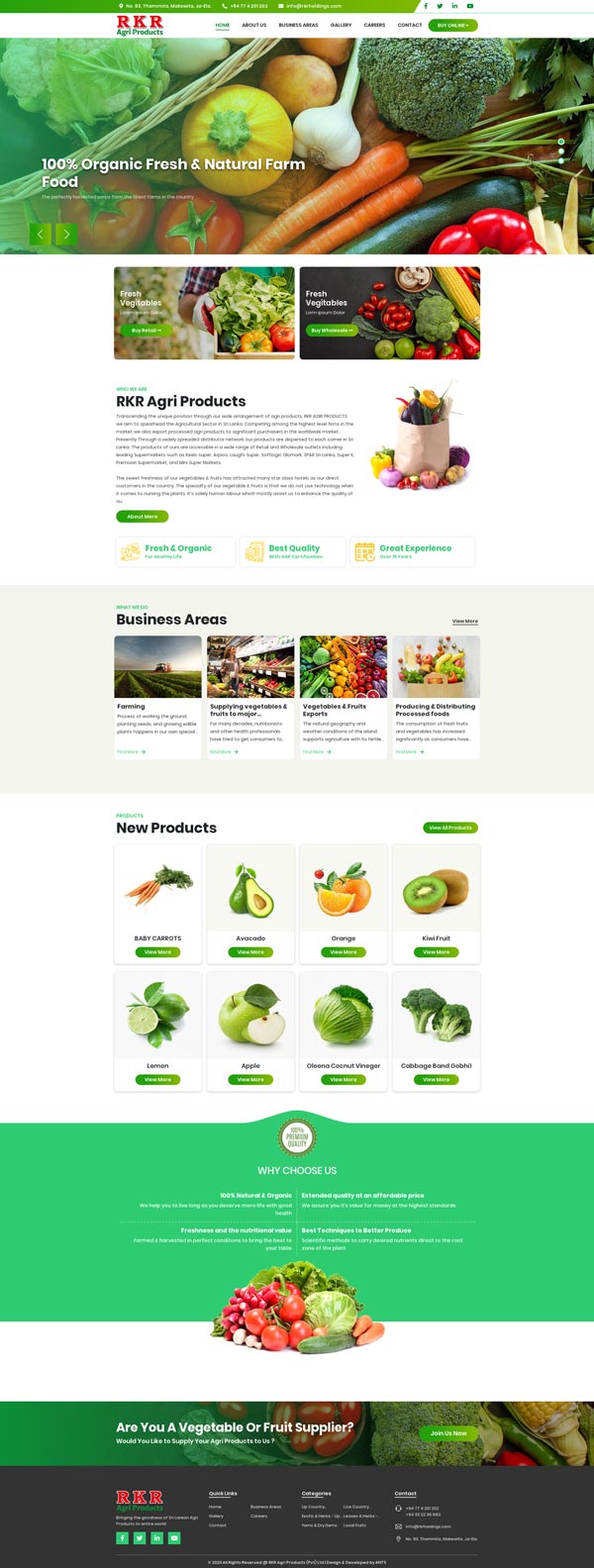 RKR Agri Products | Web Design Sri Lanka