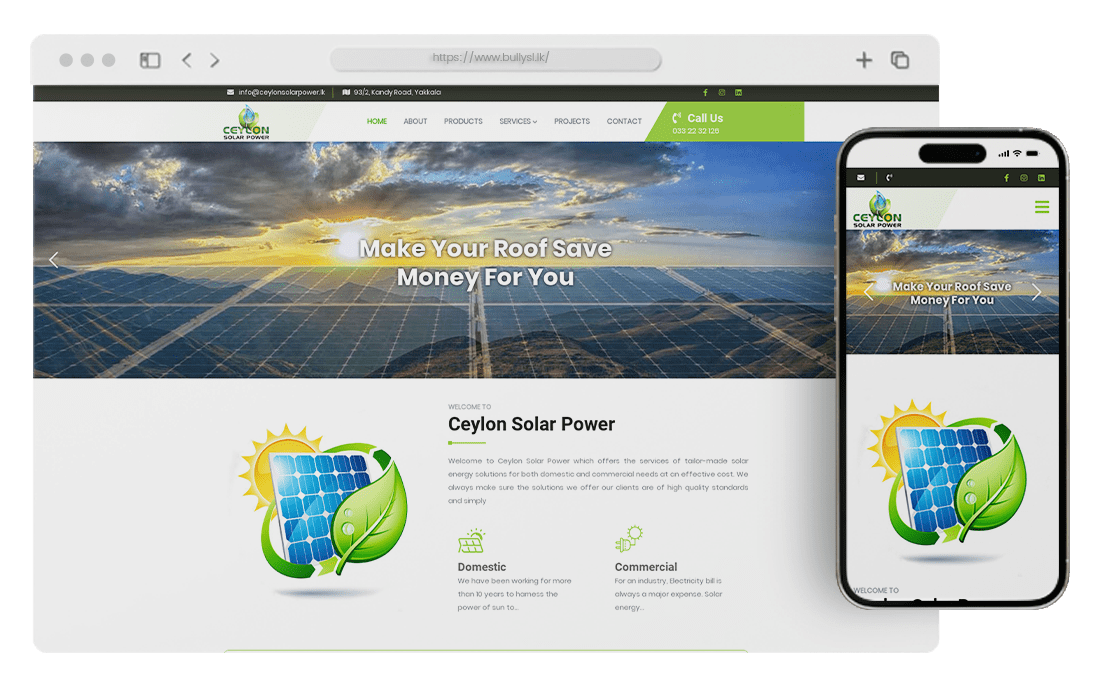 Ceylon Solar Power | Web Design Sri Lanka