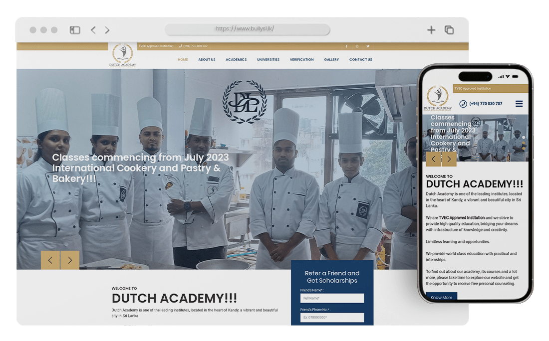 Dutch Academy | Web Design Sri Lanka