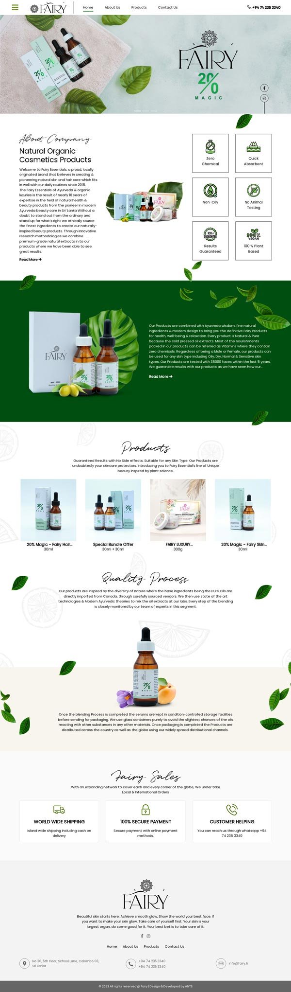 Fairy Essentials | Web Design Sri Lanka