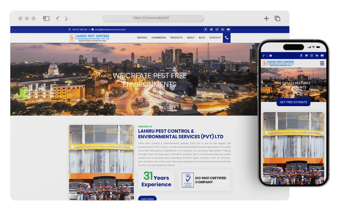 Lahiru Pest Control | Web Design Sri Lanka