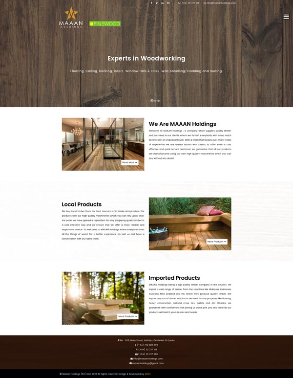 Maaan Holdings | Web Design Sri Lanka