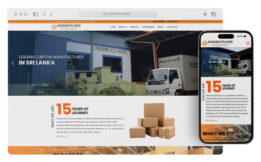 Packsense (Pvt) Limited | Web Design Sri Lanka