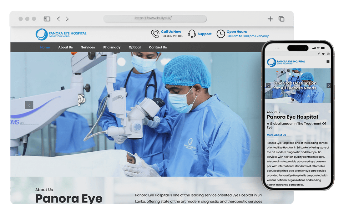 Panora Eye Hospital | Web Design Sri Lanka