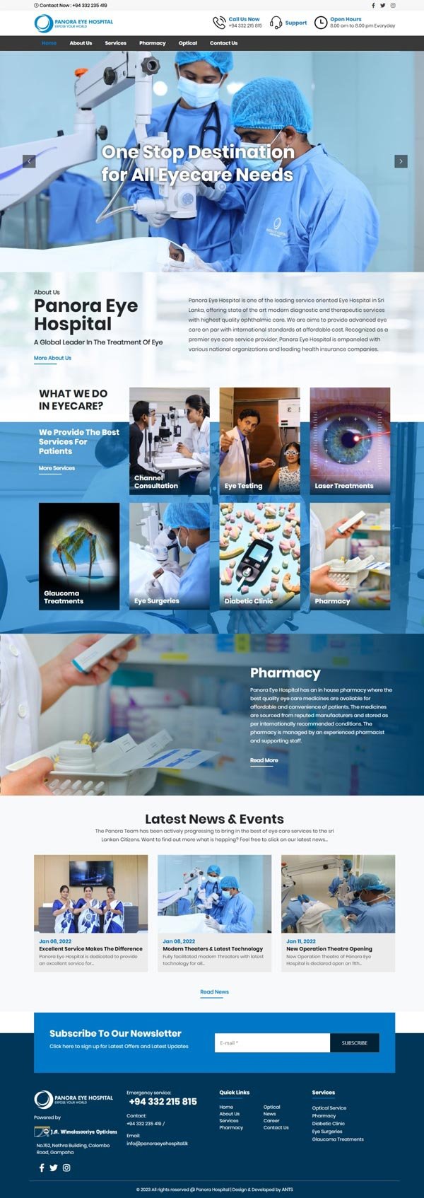 Panora Eye Hospital | Web Design Sri Lanka