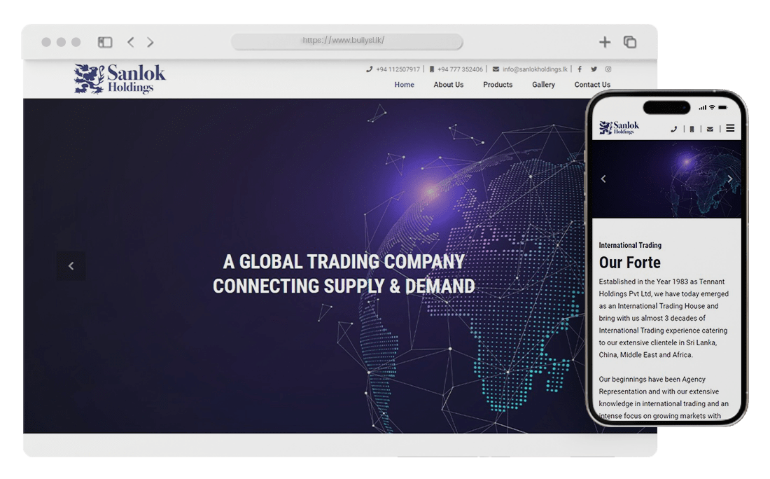 Sanlok Holdings | Web Design Sri Lanka