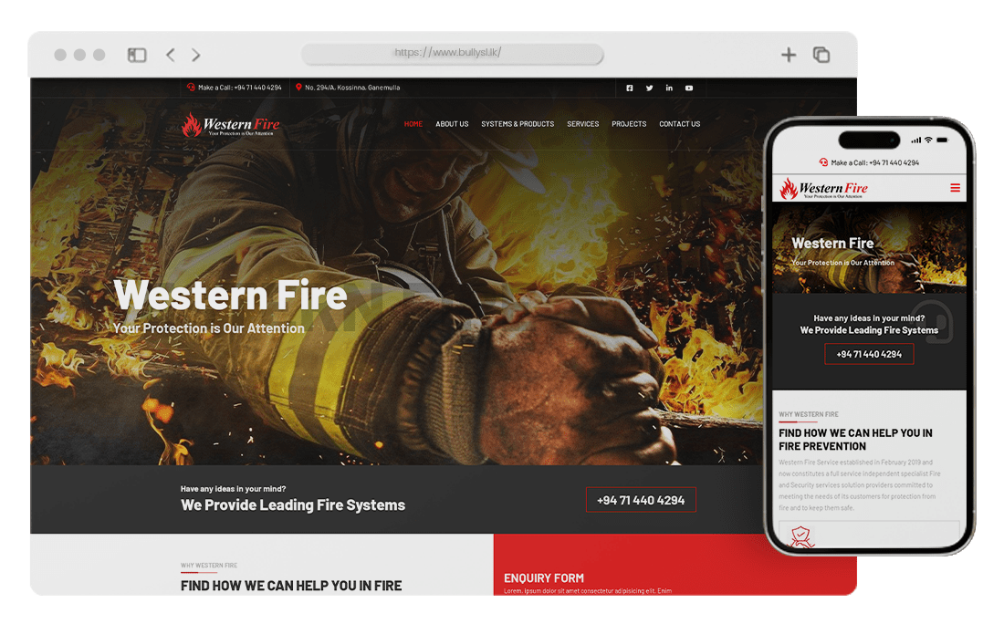 Western Fire | Web Design Sri Lanka